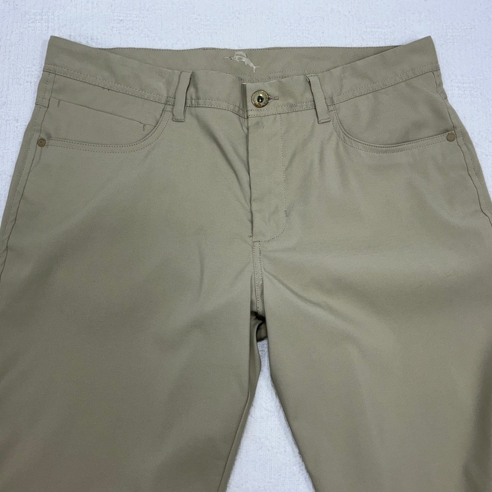 Tommy Bahama Mens Khaki Chino Straight Fit Pants Size 35x30